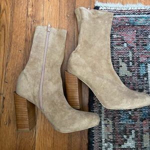 Jeffrey Campbell Tan Suede Heel Boots Size 8